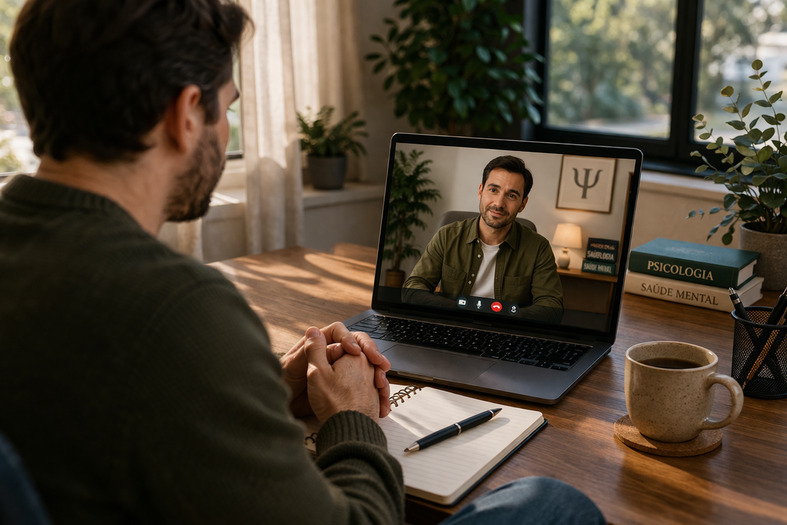 Atendimento psicológico online com o psicólogo Carlos Velloso em Araraquara por videochamada, terapia para ansiedade, emoções e saúde mental